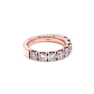 14K Rose Gold Band with 8 Round Diamonds